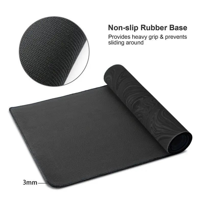 Custom Large Mouse Pads Minimalist Line Design with Natural Rubber Base Sublimation Mousepad