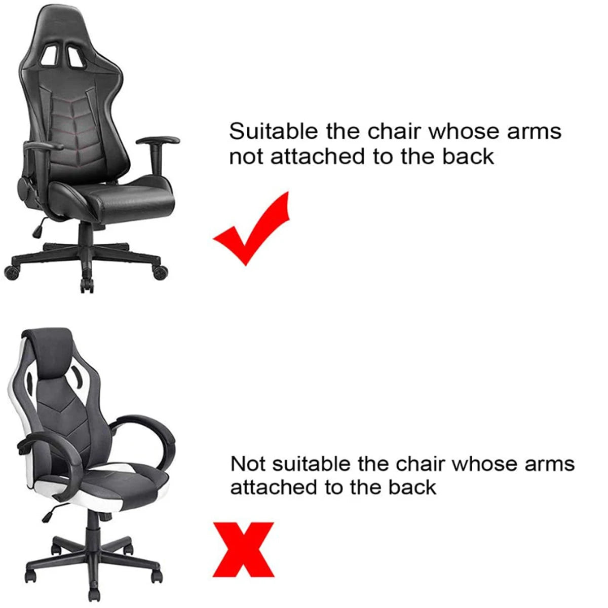 Ergonomic Gaming Chair | Slipcovers Stretchy Polyester Reclining Racing Gaming Chair Covers