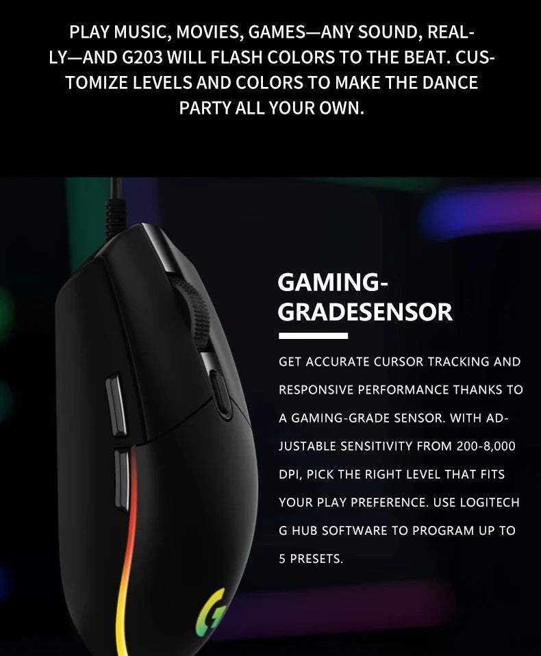 Logitech G102 Wired Gaming Mouse LightSpeed