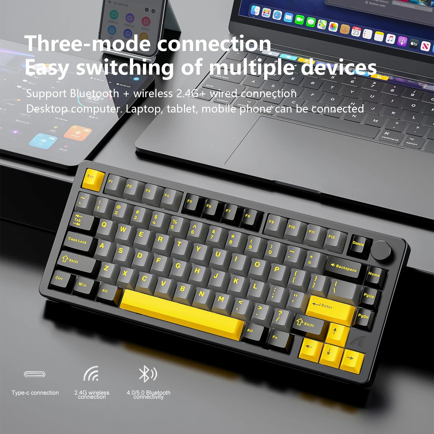 ATTACK SHARK X86 75% Aluminum Wireless Mechanical Gaming Keyboard