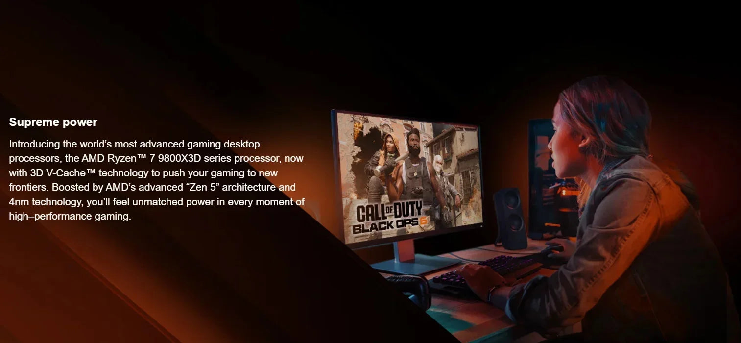 AMD Ryzen 7 9800X3D 8-Core 16-Thread NEW 4.7GHz L3=96M 120W Processor DDR5 Socket AM5 4NM R7 9800X3D but No Fan