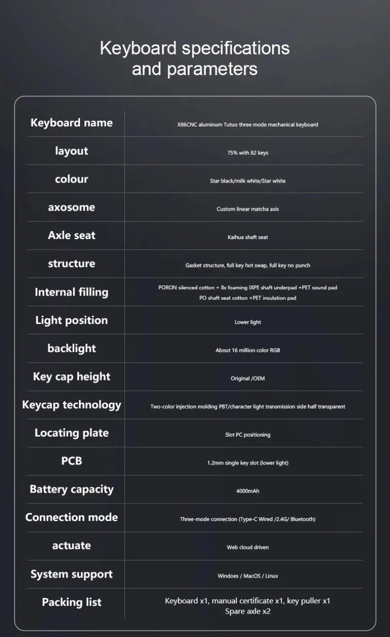 ATTACK SHARK X86 75% Aluminum Wireless Mechanical Gaming Keyboard