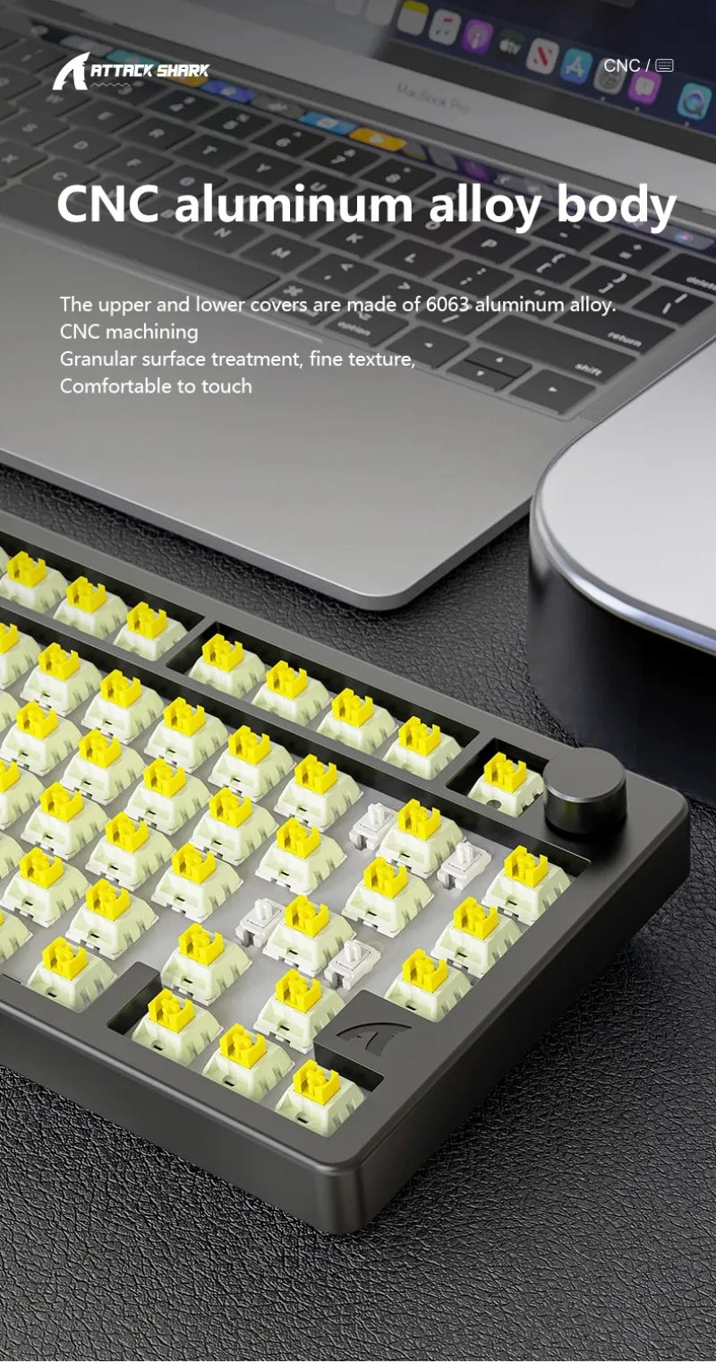 ATTACK SHARK X86 75% Aluminum Wireless Mechanical Gaming Keyboard