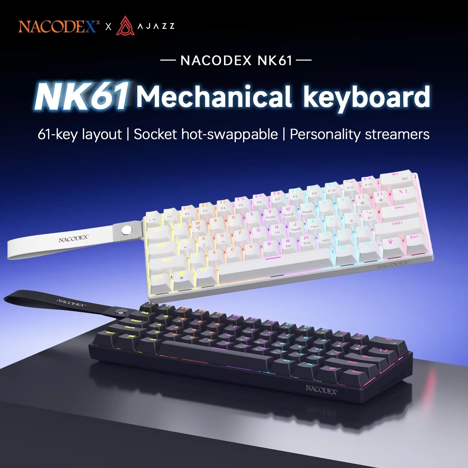 AJAZZ NK61 Wired Gaming Mechanical Keyboard 60% RGB